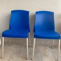 Coppia di sedie blu