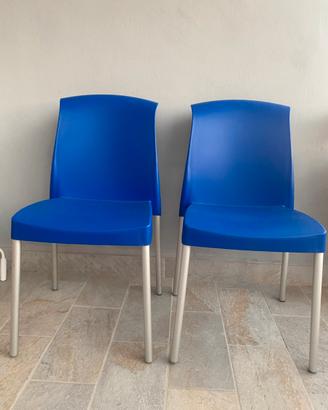 Coppia di sedie blu