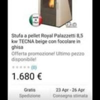 stufa a pellet Palazzetti 8,5kw