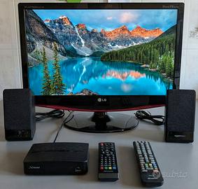 TV Monitor LG 22" Full HD + Decoder T2 + Casse