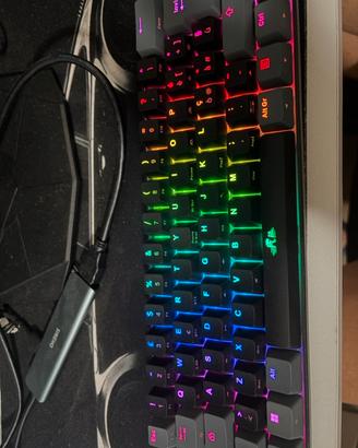 Tastiera meccanica gaming bt/wireless e cavo.