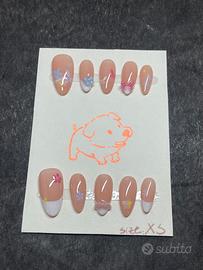 fake nail/unghie finte fatto a mano