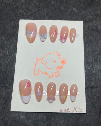 fake nail/unghie finte fatto a mano