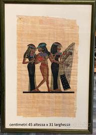 Quadretti con raffigurazioni egizie in pergamena