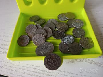 Lotto di 26 monete da 20 centesimi esagono 