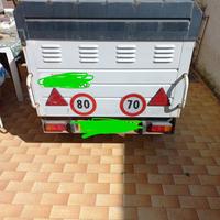 Carrello rimorchio trasporto cani