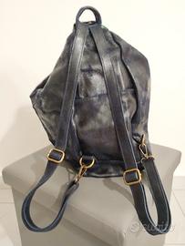 Borsa di vera pelle di Aldo Vallarelli colore Blu