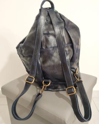 Borsa di vera pelle di Aldo Vallarelli colore Blu