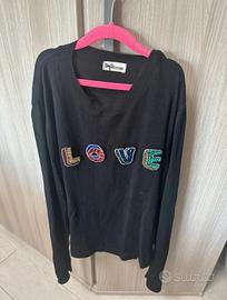 Maglione nero “love” tezenis taglia S