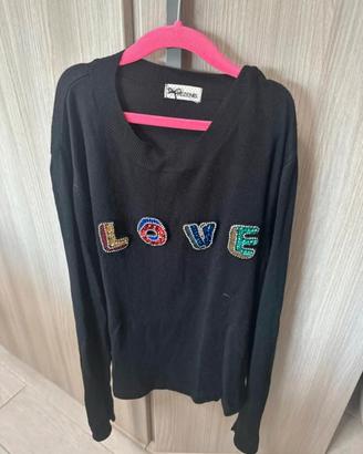 Maglione nero “love” tezenis taglia S