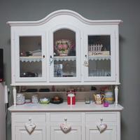 credenza vetrinetta stile shabby in legno