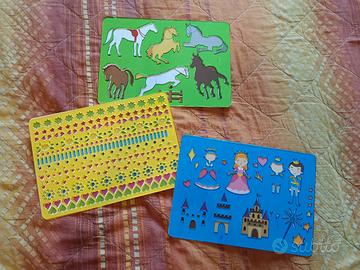 Set da tre stampi per il disegno 