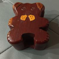 Orsacchiotto in legno portagioie segreto