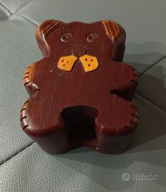 Orsacchiotto in legno portagioie segreto