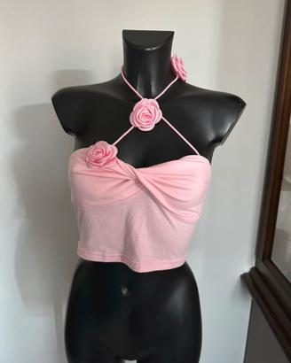 Top con fiore