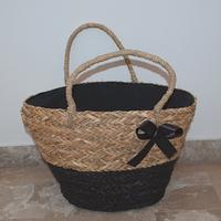 Borsa donna in paglia erba