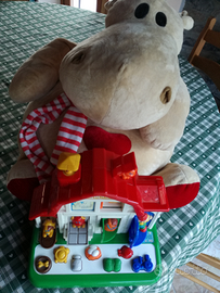 Fattoria chicco + grosso ippopotamo in peluche