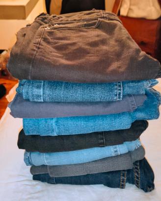 Lotto 8 paia Jeans inverno/primavera.Tg 11/14 anni