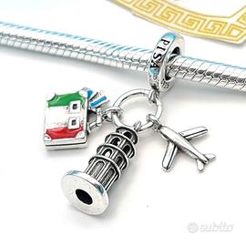 Charm Italy Italia Torre Di Pisa Aereo Valigia 