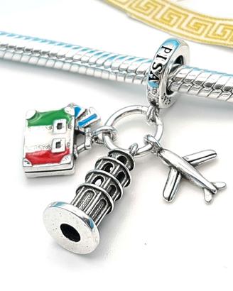 Charm Italy Italia Torre Di Pisa Aereo Valigia 