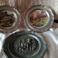 Piatti decorativi in peltro