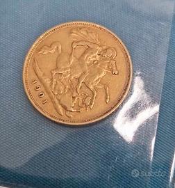 ½ Sterlina d’oro anno 1901.