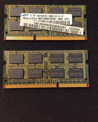 Ram 2x2gb 2Rx8 PC3 10600S 09-10-F2