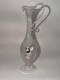 Caraffa di Murano - Vetro soffiato e Calla Argento
