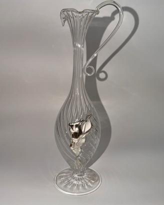 Caraffa di Murano - Vetro soffiato e Calla Argento