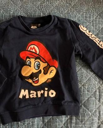Felpa Super Mario Bambino 3 -4 Anni