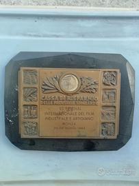 placca, film festival, in metallo  base in ardesia