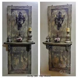 Consolle Ingresso Mensola Candelabro Shabby Chic