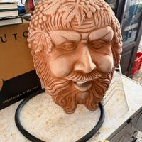 Maschere decorative in terracotta - bacco e sole