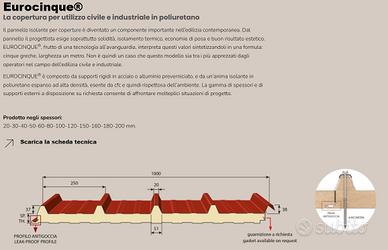 Lattoedil pannello copertura tetto 3cm spessore