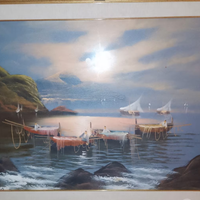 Quadro M Galanti Golfo Napoli Marina 1900 Campania