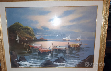 Quadro M Galanti Golfo Napoli Marina 1900 Campania