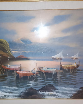 Quadro M Galanti Golfo Napoli Marina 1900 Campania