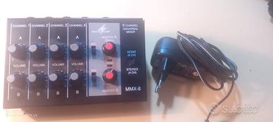 MIXER MONACOR 8 in mono oppure 4 stereo con alim.