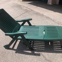 Lettino pieghevole e regolabile da esterno