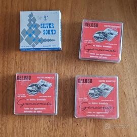Lotto bobine e nastri magnetici vintage Geloso 