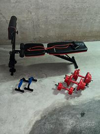 Panca da Palestra con Pesi e Attrezzi