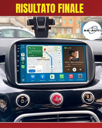Fiat 500X Autoradio Android Stereo 9 Pollici +KIT