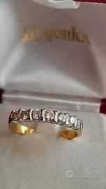 Anello veretta con diamanti naturali