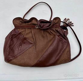Borsa gucci in pelle marrone vintage