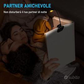 LAMPADA DA LETTURA CON PINZA RICARICABILE