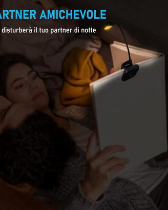 LAMPADA DA LETTURA CON PINZA RICARICABILE