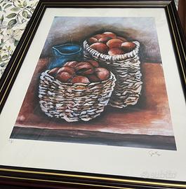 Renato guttuso litografia quadro