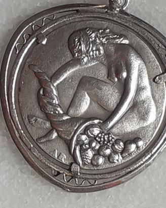 medaglia ciondolo argento 800 fortuna Novalesa