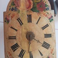 OROLOGIO del 1800 DA PARETE IN LEGNO DIPINTO