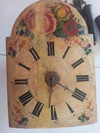 OROLOGIO del 1800 DA PARETE IN LEGNO DIPINTO